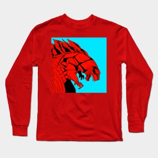 mechagodzilla kaiju in anime style Long Sleeve T-Shirt